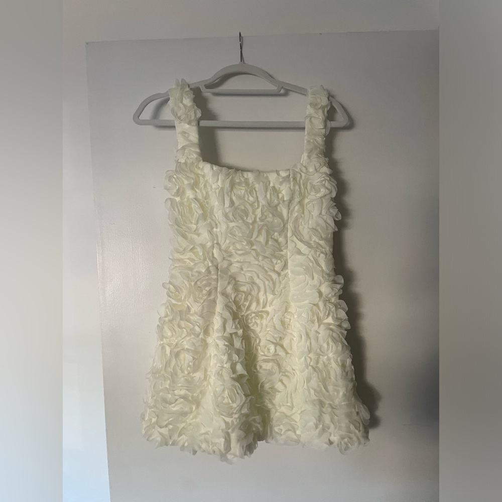 Oh Polly Posy White Dress
